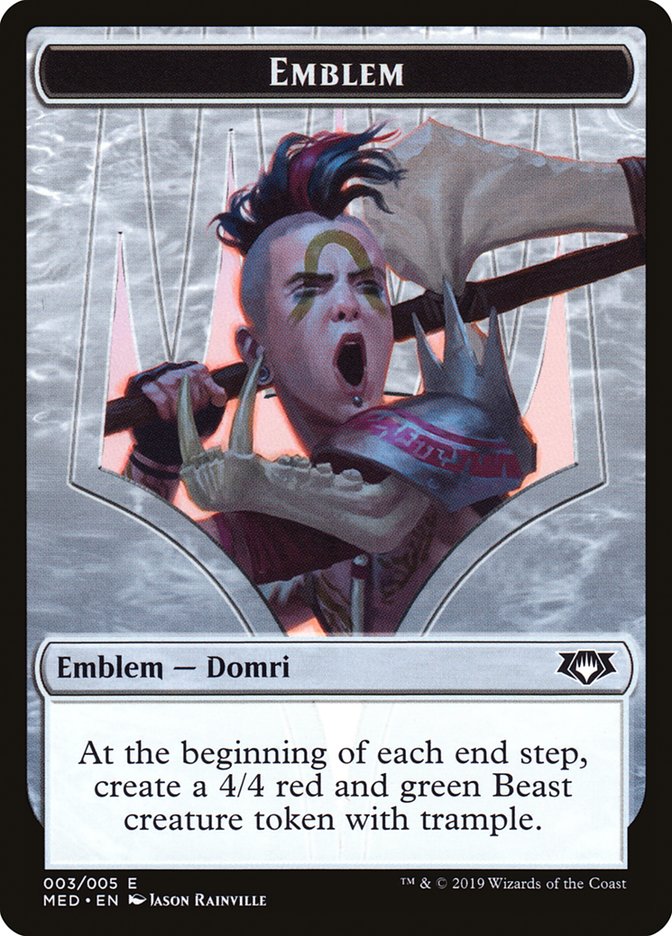 Domri, Chaos Bringer Emblem [Mythic Edition Tokens] | Pandora's Boox