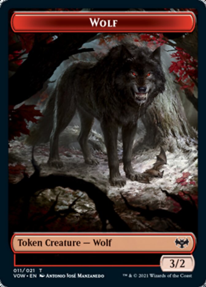 Wolf Token (011) [Innistrad: Crimson Vow Tokens] | Pandora's Boox