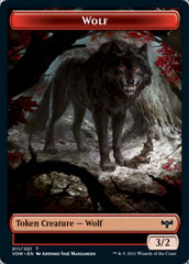 Wolf (011) // Human (010) Double-Sided Token [Innistrad: Crimson Vow Tokens] | Pandora's Boox