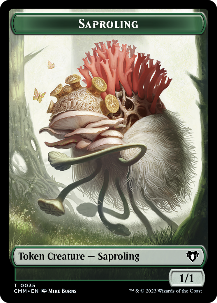 Saproling // Satyr Double-Sided Token [Commander Masters Tokens] | Pandora's Boox