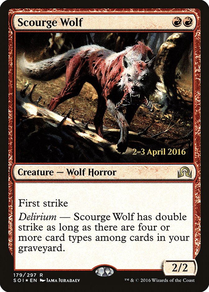 Scourge Wolf [Shadows over Innistrad Prerelease Promos] | Pandora's Boox