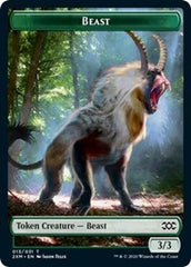 Beast // Soldier Double-Sided Token [Double Masters Tokens] | Pandora's Boox