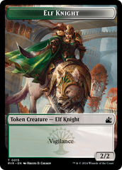 Elf Knight // Soldier Double-Sided Token [Ravnica Remastered Tokens] | Pandora's Boox