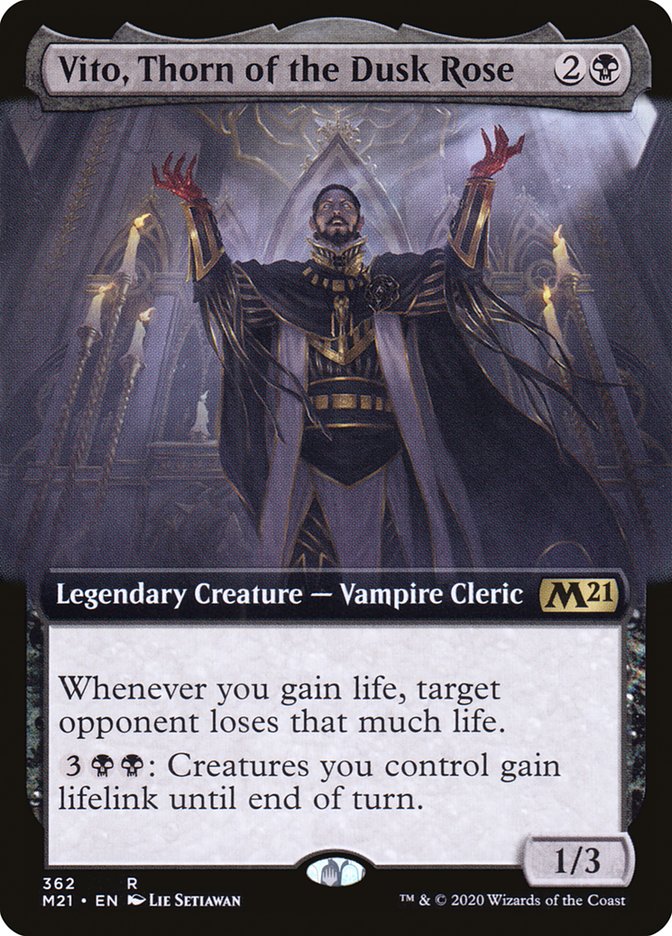 Vito, Thorn of the Dusk Rose (Extended Art) [Core Set 2021] | Pandora's Boox
