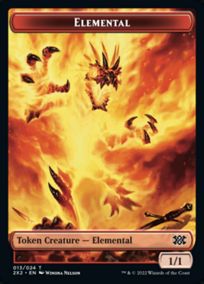 Elemental // Angel Double-Sided Token [Double Masters 2022 Tokens] | Pandora's Boox