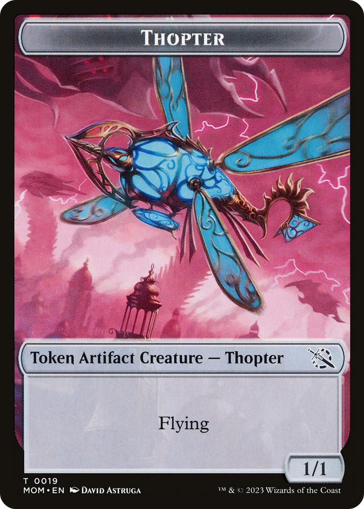 Warrior // Thopter Double-Sided Token [March of the Machine Tokens] | Pandora's Boox