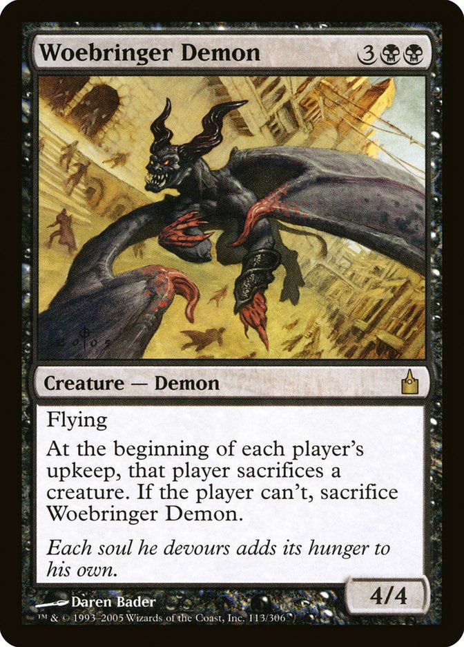 Woebringer Demon [Ravnica: City of Guilds] | Pandora's Boox