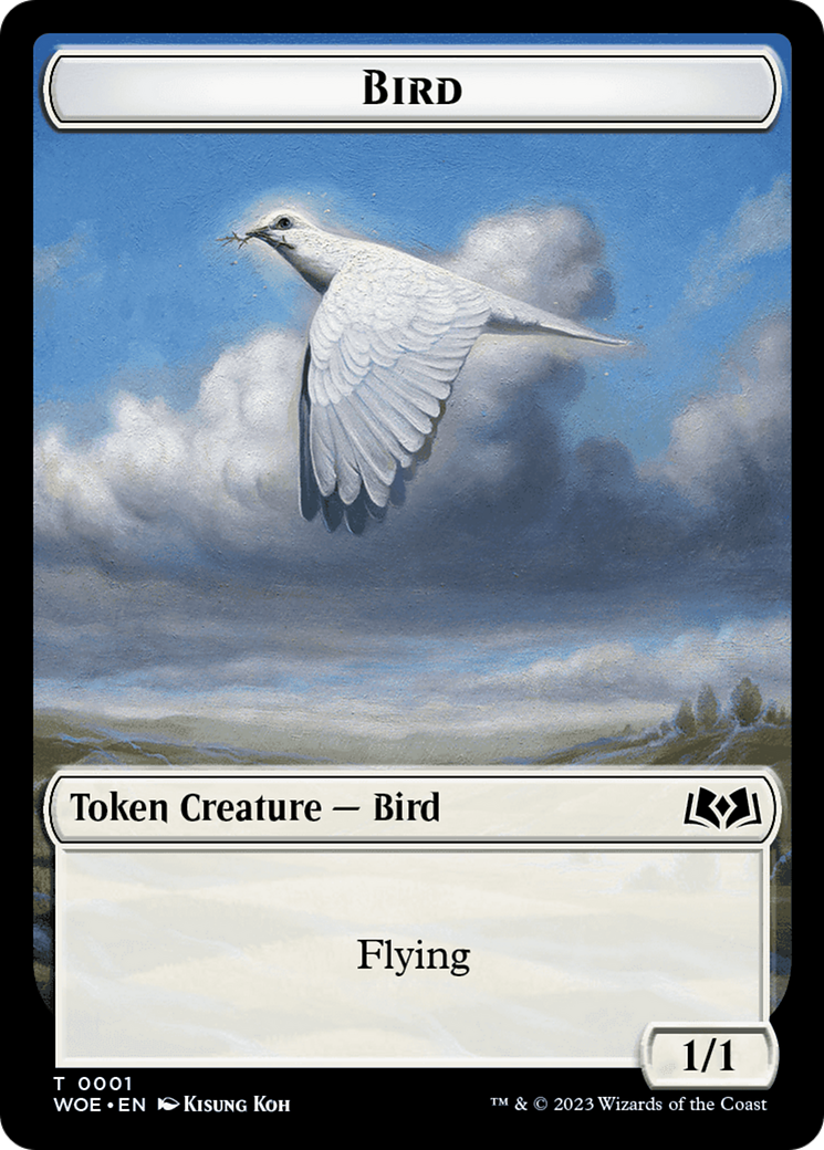 Bird // Food (0010) Double-Sided Token [Wilds of Eldraine Tokens] | Pandora's Boox