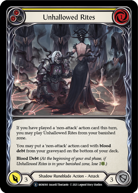 Unhallowed Rites (Yellow) [U-MON160] Unlimited Edition Normal