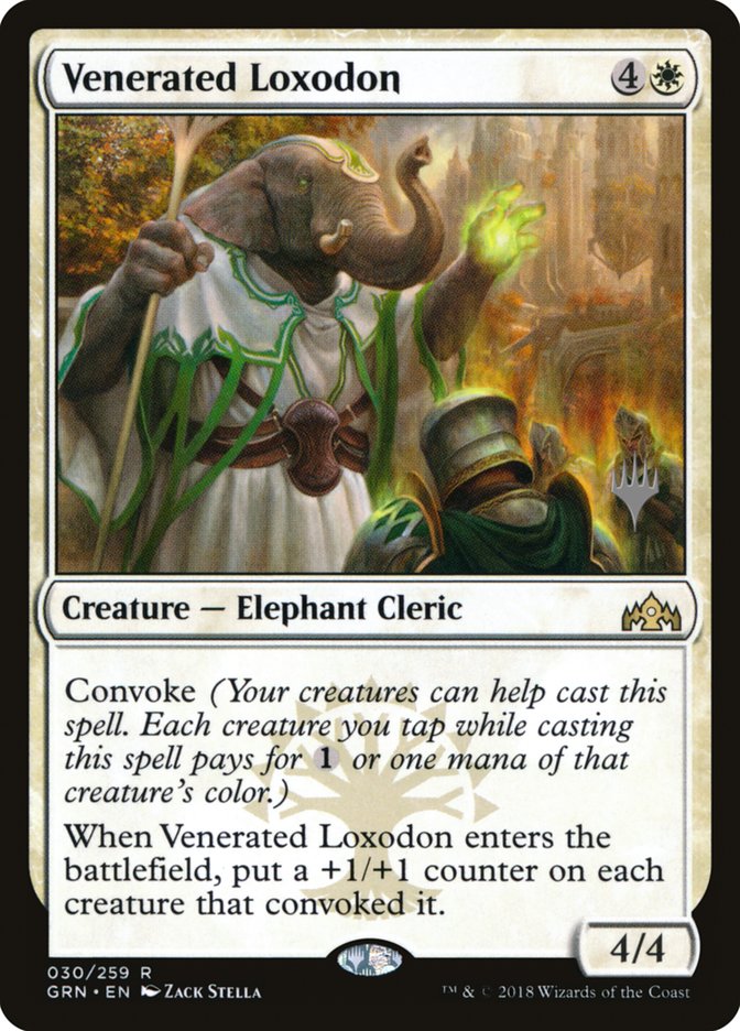 Venerated Loxodon (Promo Pack) [Guilds of Ravnica Promos] | Pandora's Boox