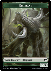 Treasure // Elephant Double-Sided Token [Commander Masters Tokens] | Pandora's Boox