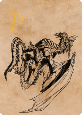 Ancient Silver Dragon Art Card (47) (Gold-Stamped Signature) [Commander Legends: Battle for Baldur's Gate Art Series] | Pandora's Boox