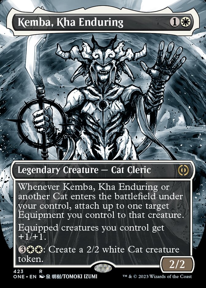 Kemba, Kha Enduring (Borderless Manga Step-and-Compleat Foil) [Phyrexia: All Will Be One] | Pandora's Boox
