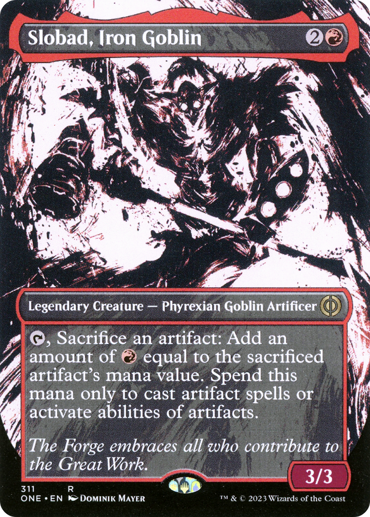Slobad, Iron Goblin (Borderless Ichor) [Phyrexia: All Will Be One] | Pandora's Boox