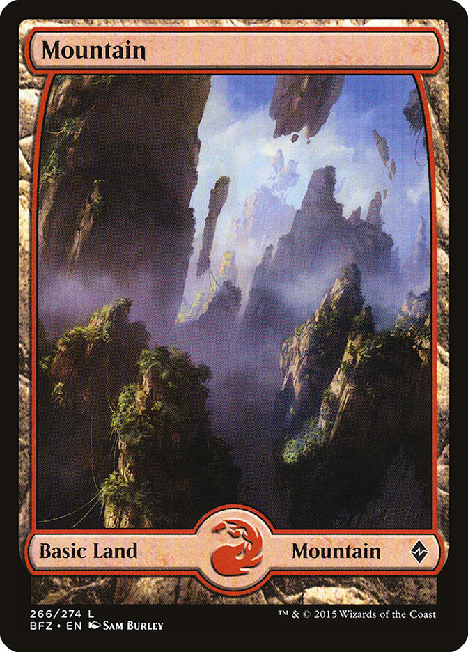 Mountain (266) (Full Art) [Battle for Zendikar] | Pandora's Boox