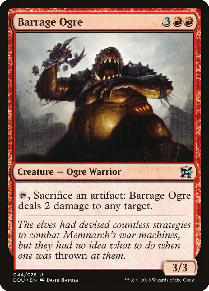 Barrage Ogre [Duel Decks: Elves vs. Inventors] | Pandora's Boox