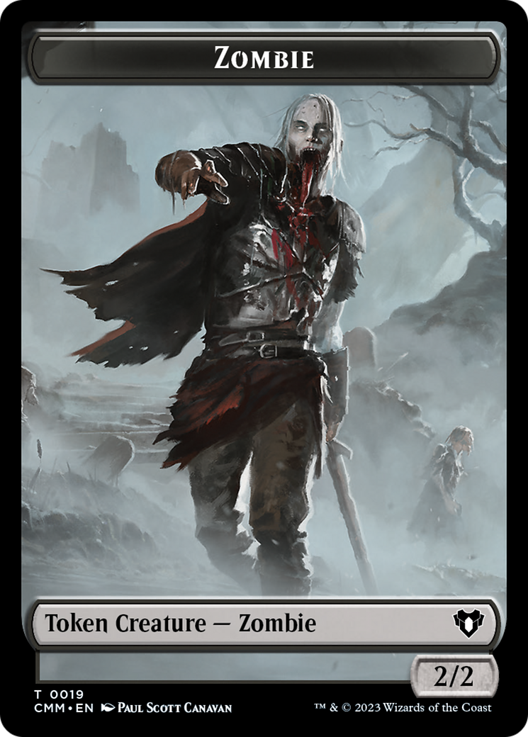 Zombie (0019) // Kor Soldier Double-Sided Token [Commander Masters Tokens] | Pandora's Boox