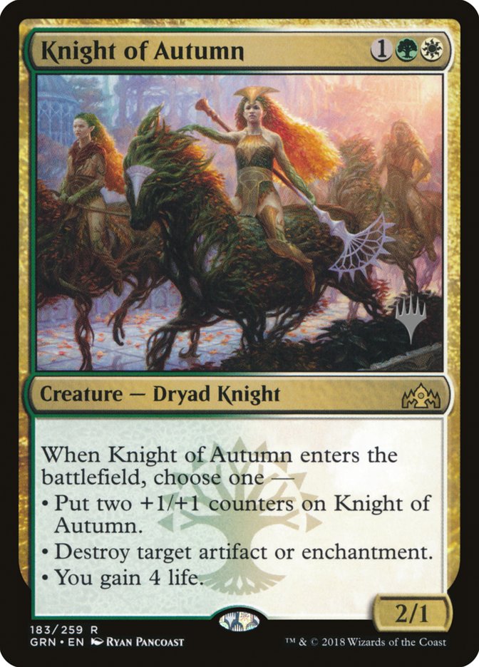 Knight of Autumn (Promo Pack) [Guilds of Ravnica Promos] | Pandora's Boox