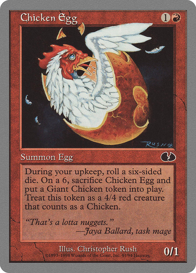 Chicken Egg [Unglued] | Pandora's Boox