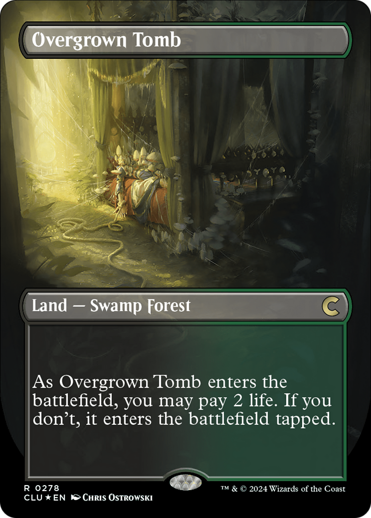 Overgrown Tomb (Borderless) [Ravnica: Clue Edition] | Pandora's Boox