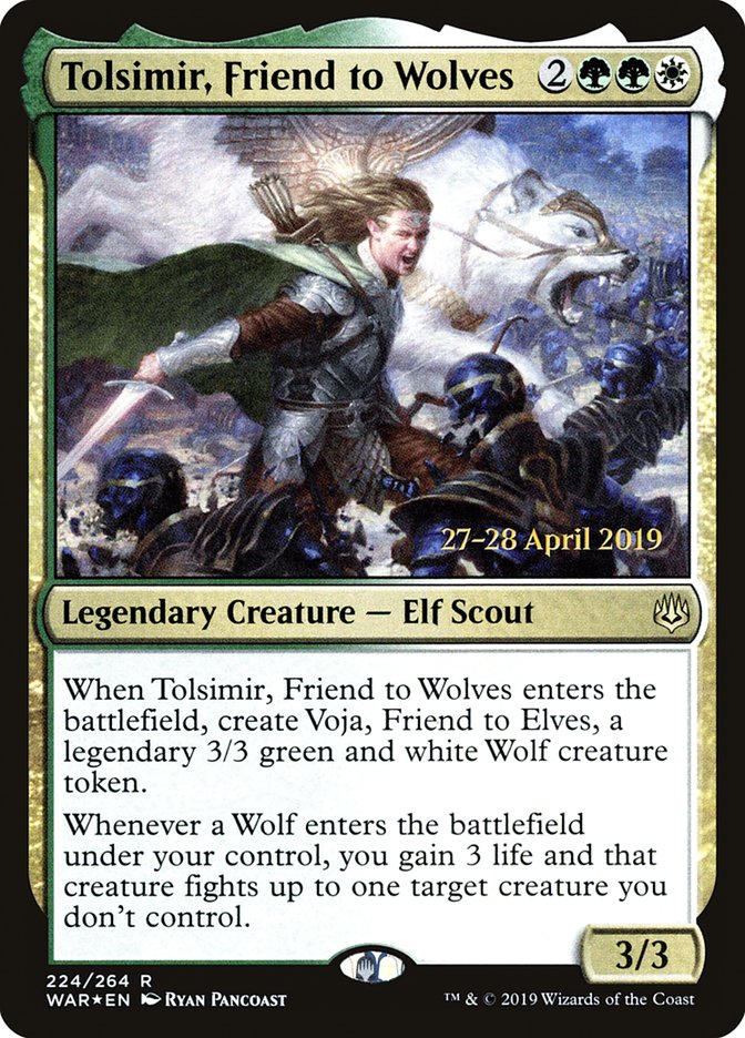 Tolsimir, Friend to Wolves [War of the Spark Prerelease Promos] | Pandora's Boox