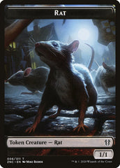 Faerie Rogue // Rat Double-Sided Token [Zendikar Rising Commander Tokens] | Pandora's Boox