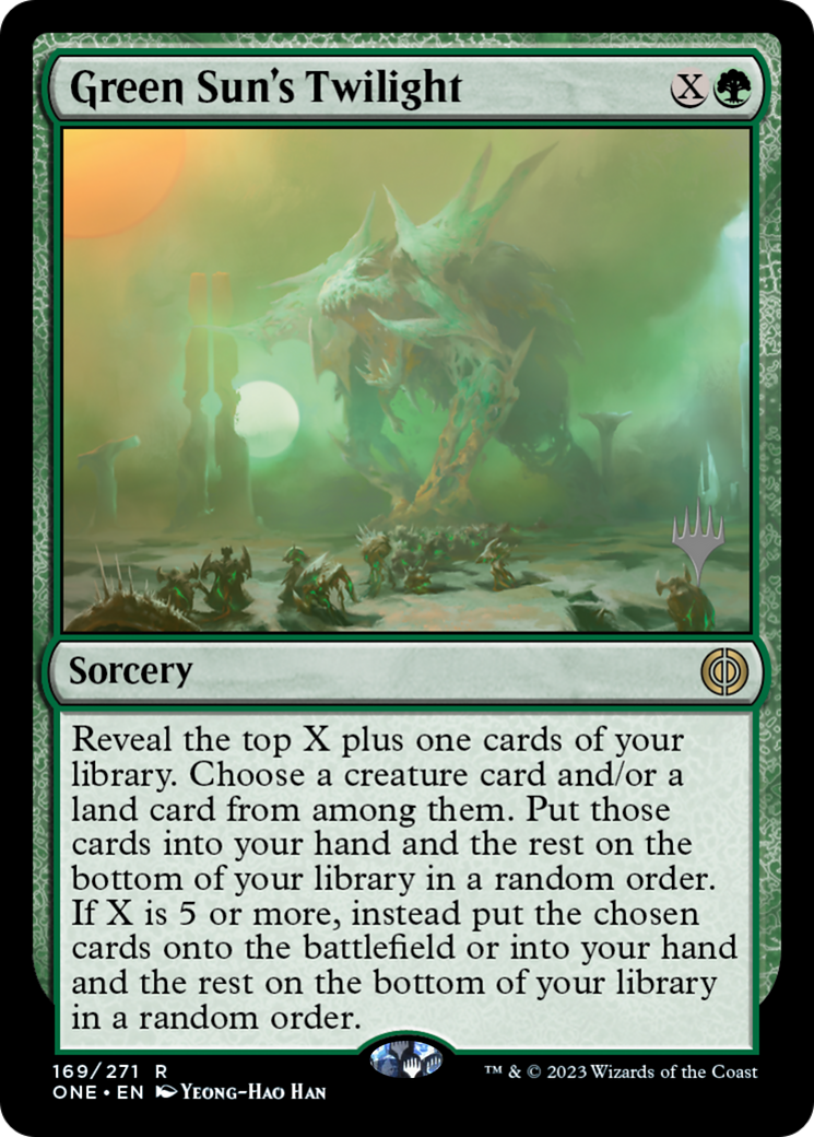 Green Sun's Twilight (Promo Pack) [Phyrexia: All Will Be One Promos] | Pandora's Boox