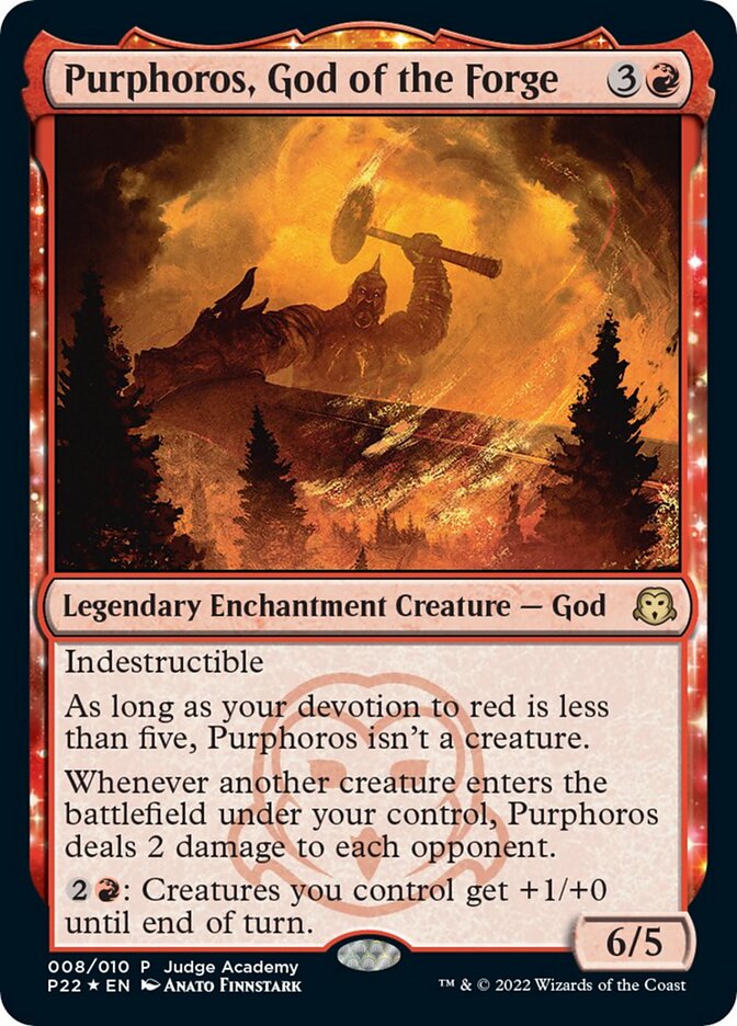 Purphoros, God of the Forge [Judge Gift Cards 2022] | Pandora's Boox