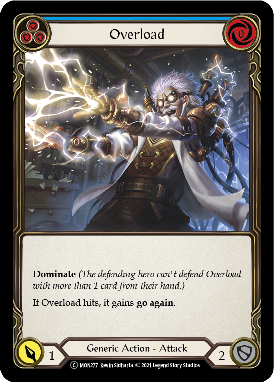Overload (Blue) (Rainbow Foil) [U-MON277-RF] Unlimited Edition Rainbow Foil