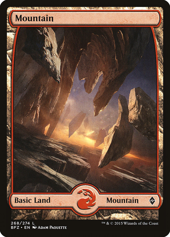 Mountain (268) (Full Art) [Battle for Zendikar] | Pandora's Boox