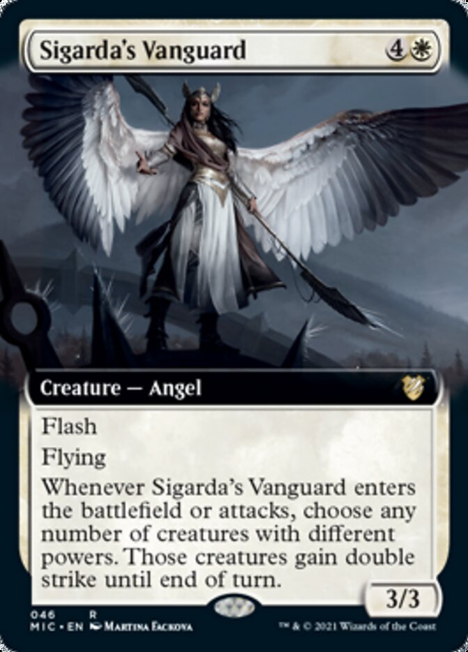 Sigarda's Vanguard (Extended Art) [Innistrad: Midnight Hunt Commander] | Pandora's Boox