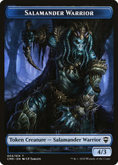 Salamander Warrior // Zombie Double-Sided Token [Commander Legends Tokens] | Pandora's Boox