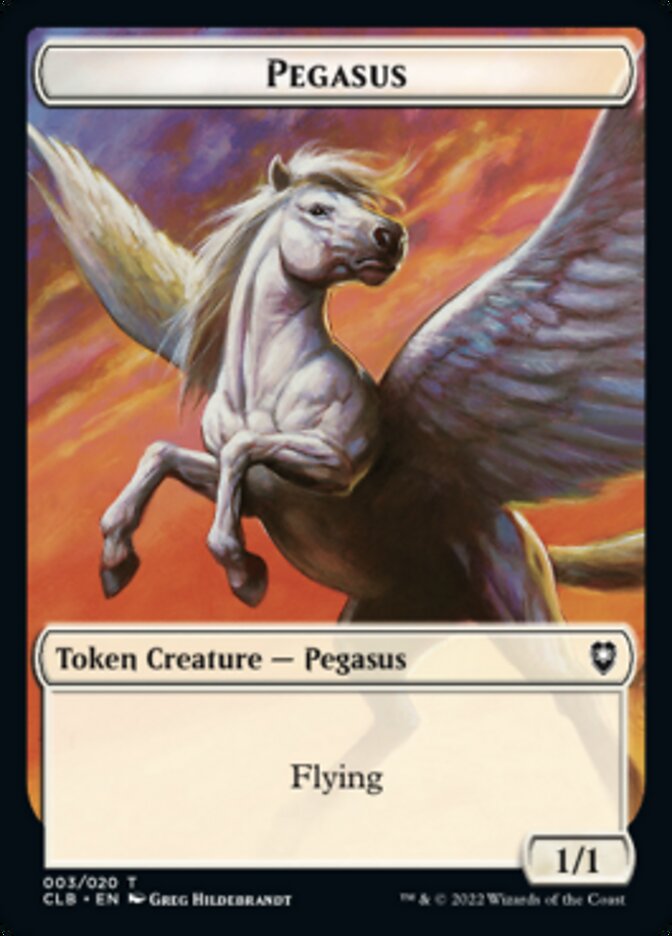 Treasure // Pegasus Double-Sided Token [Commander Legends: Battle for Baldur's Gate Tokens] | Pandora's Boox