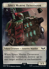 Soldier (002) // Space Marine Devastator Double-Sided Token (Surge Foil) [Warhammer 40,000 Tokens] | Pandora's Boox