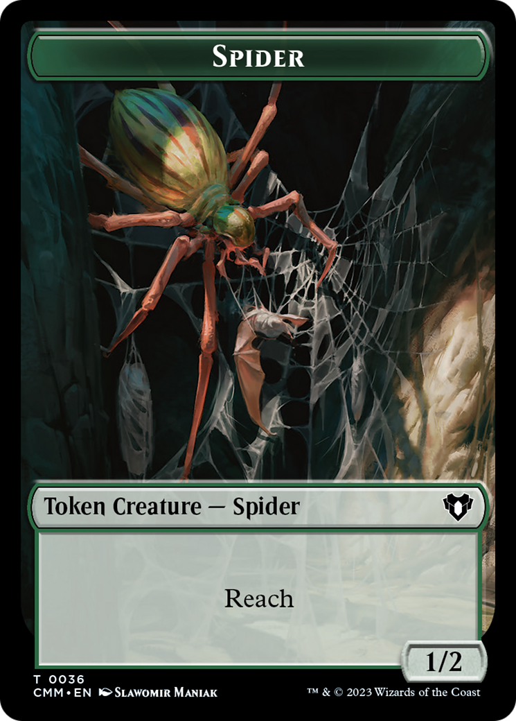 Spider Token [Commander Masters Tokens] | Pandora's Boox