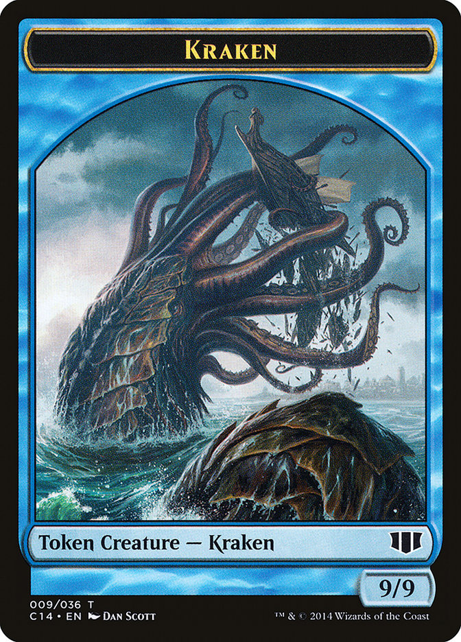 Kraken // Zombie (011/036) Double-Sided Token [Commander 2014 Tokens] | Pandora's Boox