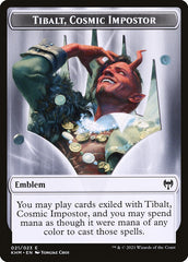 Elf Warrior // Tibalt, Cosmic Impostor Emblem Double-Sided Token [Kaldheim Tokens] | Pandora's Boox