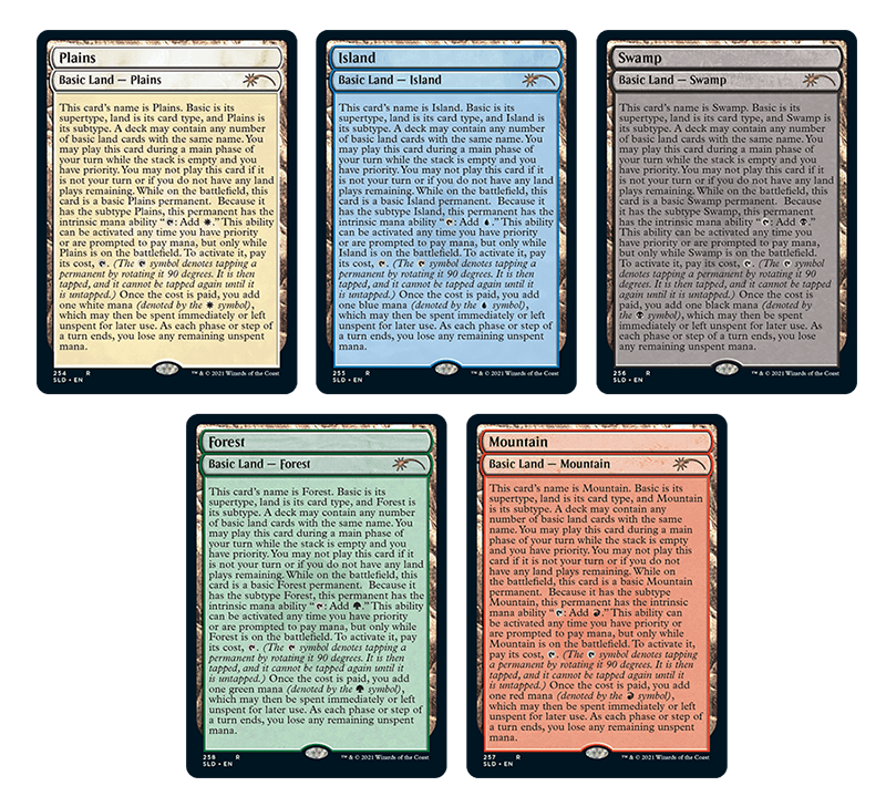 マジック：ザ・ギャザリング MTG secret lair the full-text lands Secret Lair Drop - The Full-Text Lands