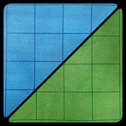 Chessex: Reversible Battlemat 1'' Squares Blue-Green (23.5" x 26")