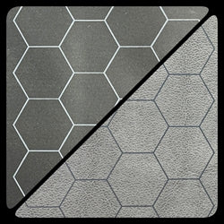 Chessex: Reversible Battlemat 1'' Hex Black-Grey (23.5" x 26")