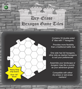 Dry erase Hexagon Game Tiles